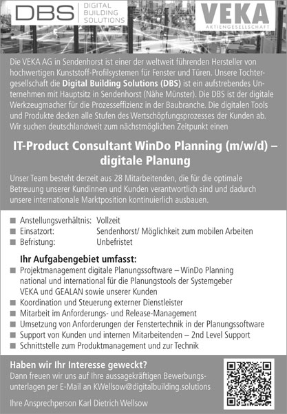 Stellenanzeige DBS